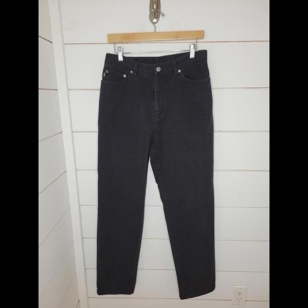 Lauren Jeans Co. Size 12 black denim straight leg jeans
